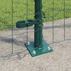 Clôture avec poteau Vert 1,6 x 10 m Acier et PVC 529018529018