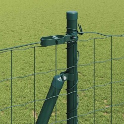 Clôture avec poteau Vert 1,5 x 10 m Acier 529019529019