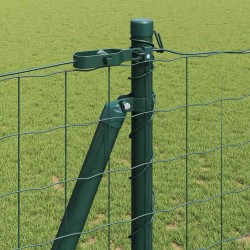 Clôture avec poteau Vert 1,2 x 10 m Acier 529022529022