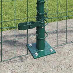 Clôture avec poteau Vert 0,8 x 10 m Acier et PVC 529025529025