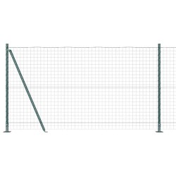 Clôture avec poteaux Vert 1.2 x 10 m Acier 529031529031