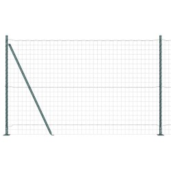 Clôture avec poteau Vert 1,4 x 10 m Acier et PVC 529032529032