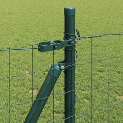 Clôture avec poteau Vert 1 x 10 m Acier 529033529033