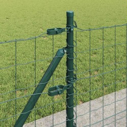 Clôture avec poteau Vert 0,4 x 25 m Acier et PVC 529034529034