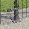 Clôture avec poteau Gris 1 x 10 m Acier et PVC 529036529036
