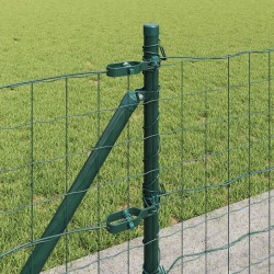 Clôture avec poteau Vert 0,4 x 50 m Acier et PVC 529044529044