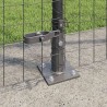 Clôture avec poteau Gris 1,6 x 10 m Acier et PVC 529055529055