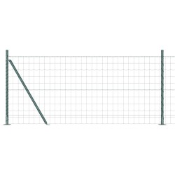 Clôture avec poteau Vert 0,8 x 10 m Acier et PVC 529061529061