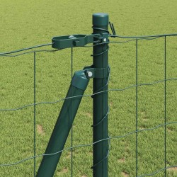 Clôture avec poteau Vert 1,2 x 10 m Acier et PVC 529062529062