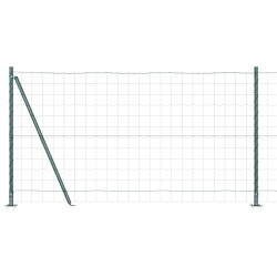 Clôture avec poteau Vert 1,2 x 10 m Acier 529064529064