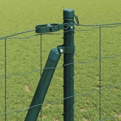 Clôture avec poteau Vert 1,2 x 10 m Acier 529064529064