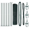 Clôture avec poteau Vert 1 x 10 m Acier et PVC 529069529069