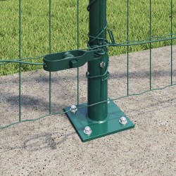 Clôture avec poteau Vert 1,2 x 10 m Acier et PVC 529074529074