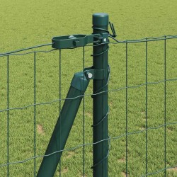 Clôture avec poteau Vert 1,2 x 10 m Acier et PVC 529074529074