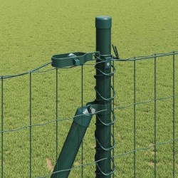 Clôture avec poteau Vert 1,5 x 10 m Acier et PVC 529077529077