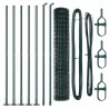 Clôture avec poteau Vert 1,4 x 10 m Acier et PVC 529083529083
