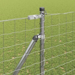 Clôture avec poteau Argenté 1,5 x 10 m Acier 529084529084