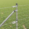 Clôture avec poteau Argenté 1 x 10 m Acier 529087529087