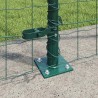 Clôture avec poteau Vert 1,5 x 10 m Acier et PVC 529099529099