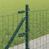 Clôture avec poteau Vert 0,6 x 25 m Acier et PVC 529103529103