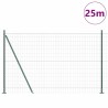 Clôture avec poteau Vert 1,2 x 25 m Acier et PVC 529104529104