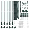 Clôture avec poteau Vert 1,2 x 25 m Acier et PVC 529104529104