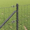 Clôture avec poteau Gris 0,6 x 25 m Acier et PVC 529113529113