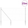 Clôture avec poteau Argenté 1,2 x 25 m Acier 529133529133