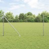Clôture avec poteau Argenté 1 x 25 m Acier 529134529134