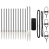 Clôture avec poteau Gris 0,6 x 25 m Acier et PVC 529148529148
