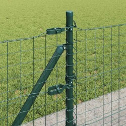 Clôture avec poteau Vert 0,4 x 50 m Acier et PVC 529158529158
