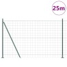 Clôture avec poteau Vert 1,2 x 25 m Acier 529159529159