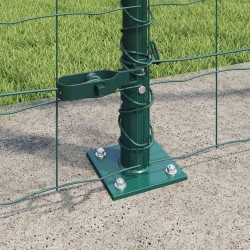 Clôture avec poteau Vert 1,2 x 25 m Acier 529159529159