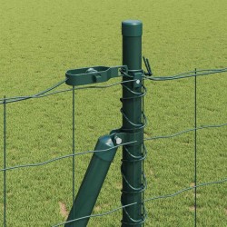 Clôture avec poteau Vert 1,2 x 25 m Acier 529159529159