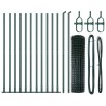 Clôture avec poteau Vert 1 x 25 m Acier 529160529160