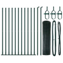 Clôture avec poteau Vert 0,8 x 25 m Acier 529161529161
