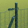 Clôture avec poteau Vert 1,2 x 25 m Acier et PVC 529164529164