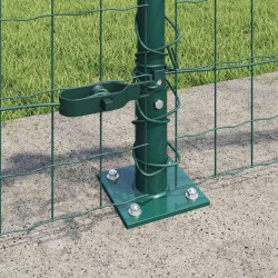Clôture avec poteau Vert 0,4 x 25 m Acier et PVC 529166529166