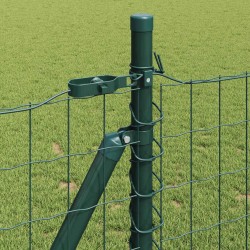 Clôture avec poteau Vert 0,8 x 25 m Acier et PVC 529170529170