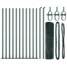 Clôture avec poteau Vert 0,8 x 25 m Acier et PVC 529170529170