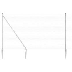 Clôture avec poteau Argenté 1,5 x 10 m Acier 529184529184