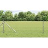 Clôture avec poteau Argenté 0,4 x 10 m Acier 529190529190
