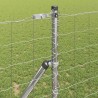 Clôture avec poteau Argenté 1,2 x 25 m Acier et PVC 529199529199
