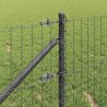 Clôture avec poteau Gris 1 x 10 m Acier et PVC 529203529203
