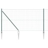 Clôture avec poteau Vert 1,2 x 25 m Acier 529205529205