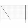 Clôture avec poteau Gris 1,5 x 10 m Acier et PVC 529208529208