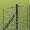 Clôture avec poteau Gris 1,2 x 10 m Acier et PVC 529211529211