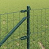 Clôture avec poteau Vert 0,8 x 25 m Acier 529213529213