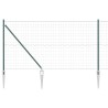 Clôture avec poteau Vert 1 x 10 m Acier 529220529220
