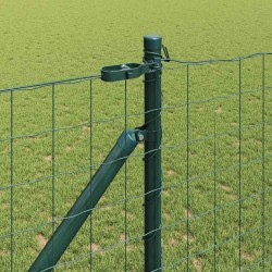 Clôture avec poteau Vert 1 x 10 m Acier 529220529220
